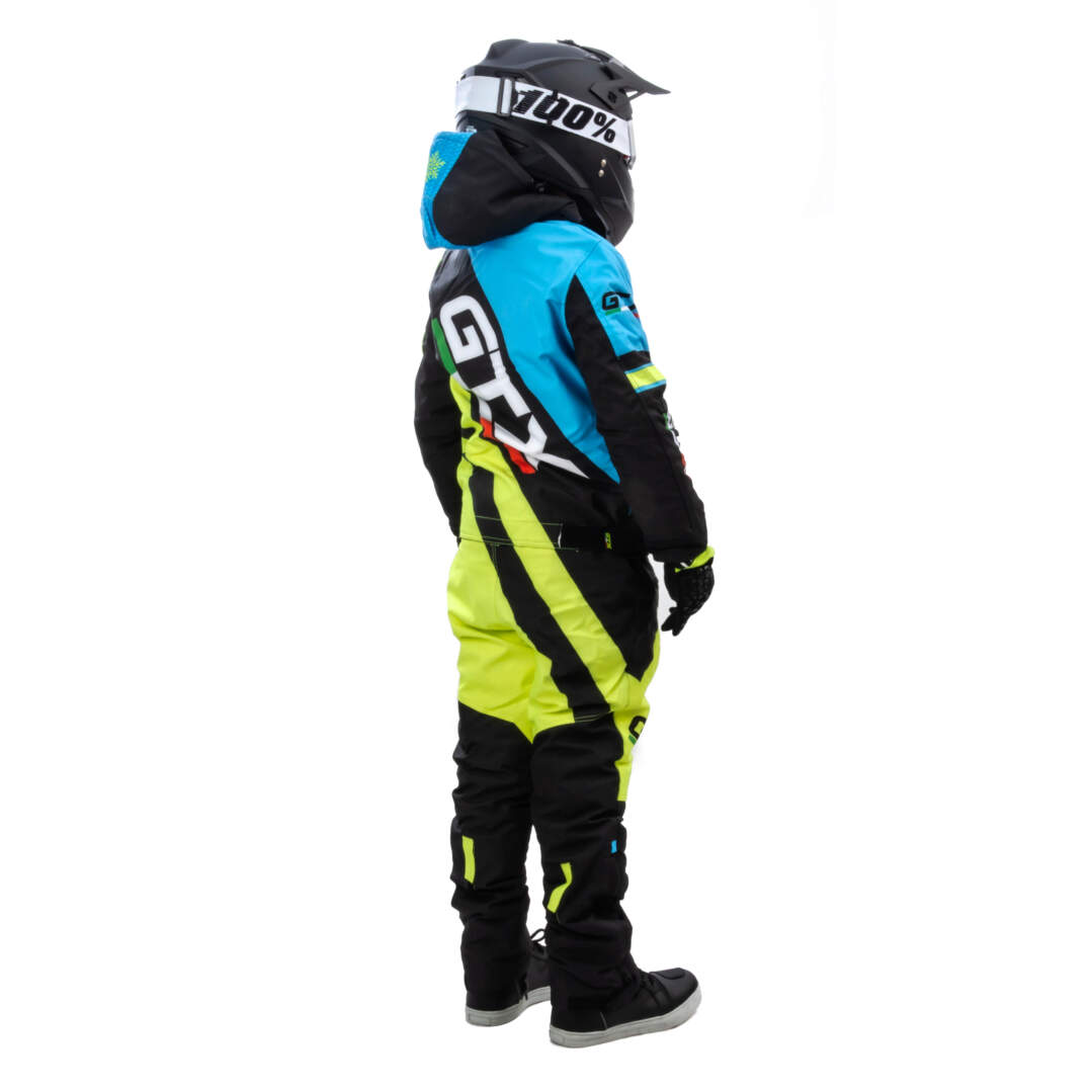 Комбинезон для снегохода (детский) GTX №6 blue-yellow (текстиль) (10Y)
